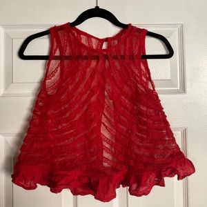 Free People She’s a Doll Tank in red (NWT)